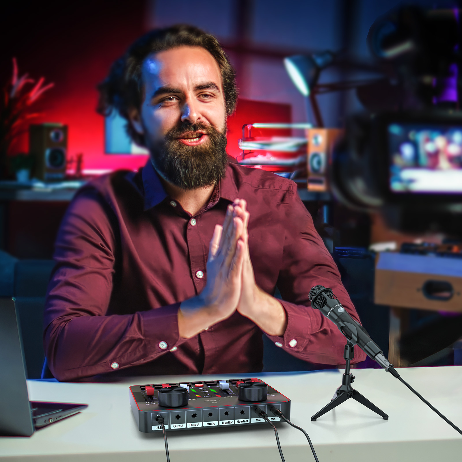 Pc Gaming Youtubers - Tenlamp Podcast Equipment Bundle, All-in-One Audio