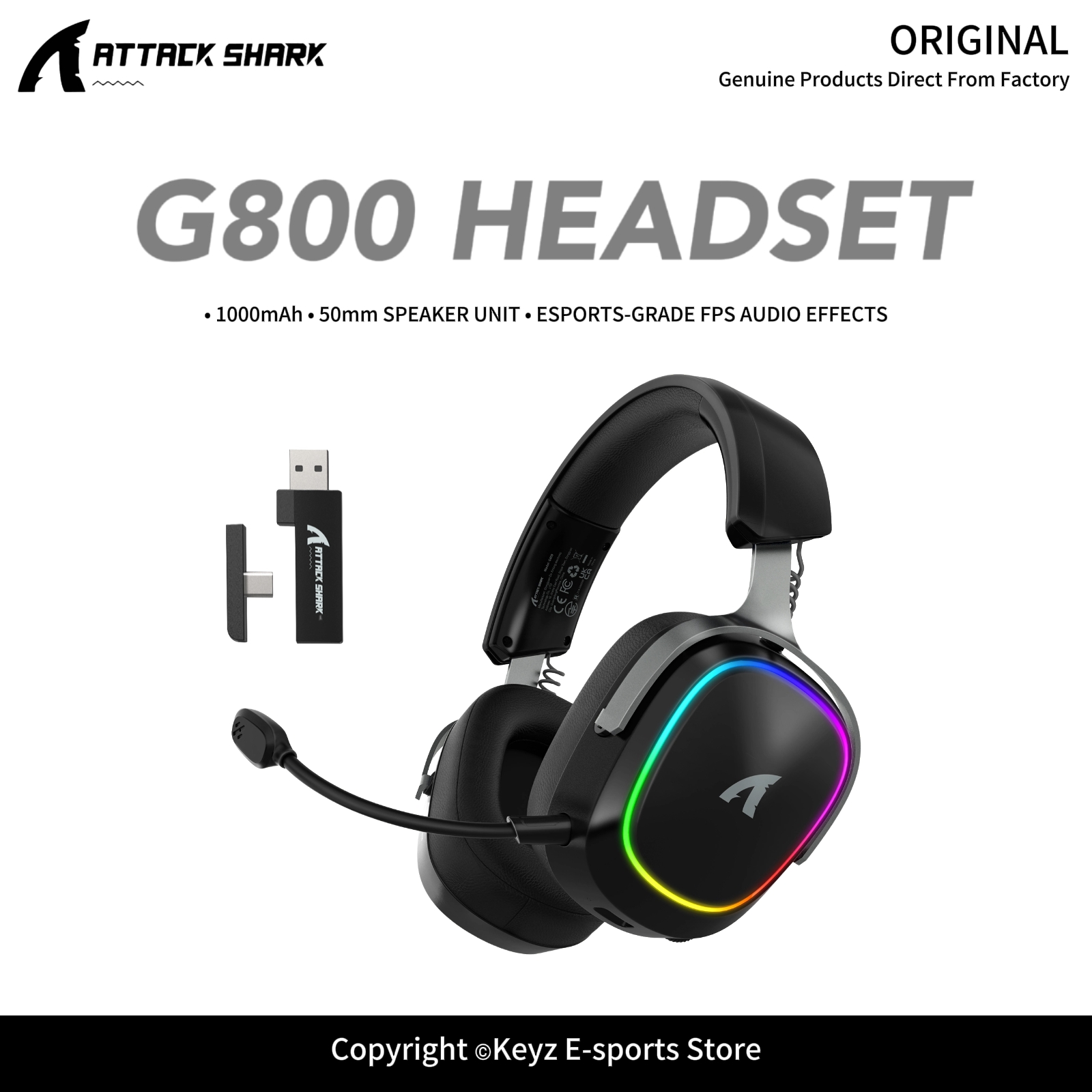 Pc Gaming Ps5 - ATTACK SHARK G800 4-IN-1 Wireless Gaming