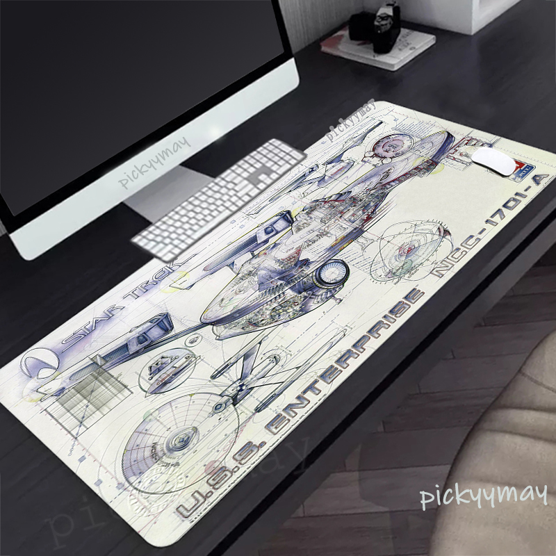 Pc Gaming Drawing - Large Gaming Mousepads Spacecraft Drawings Mouse