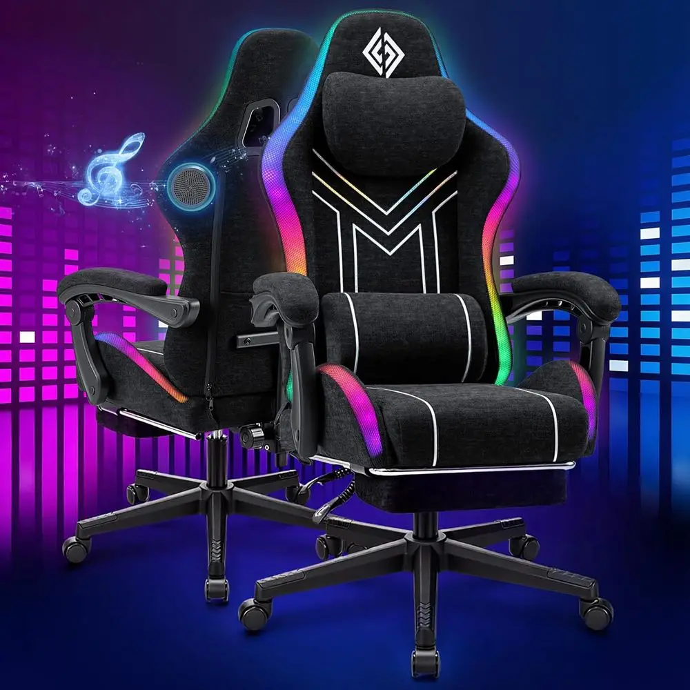 Gaming Speaker - Ergonomic Reclining Gaming Chair with Music