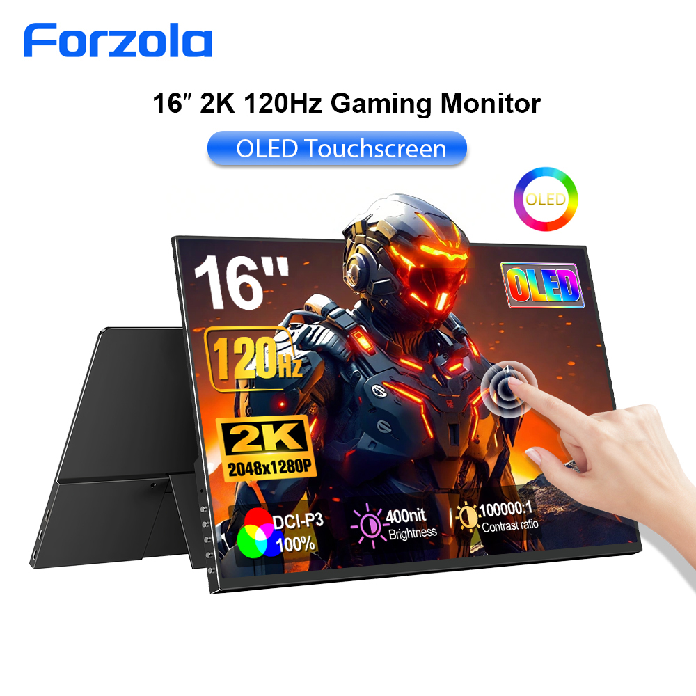 Pc Gaming Ps5 - FORZOLA 2K OLED Touch Monitor 16