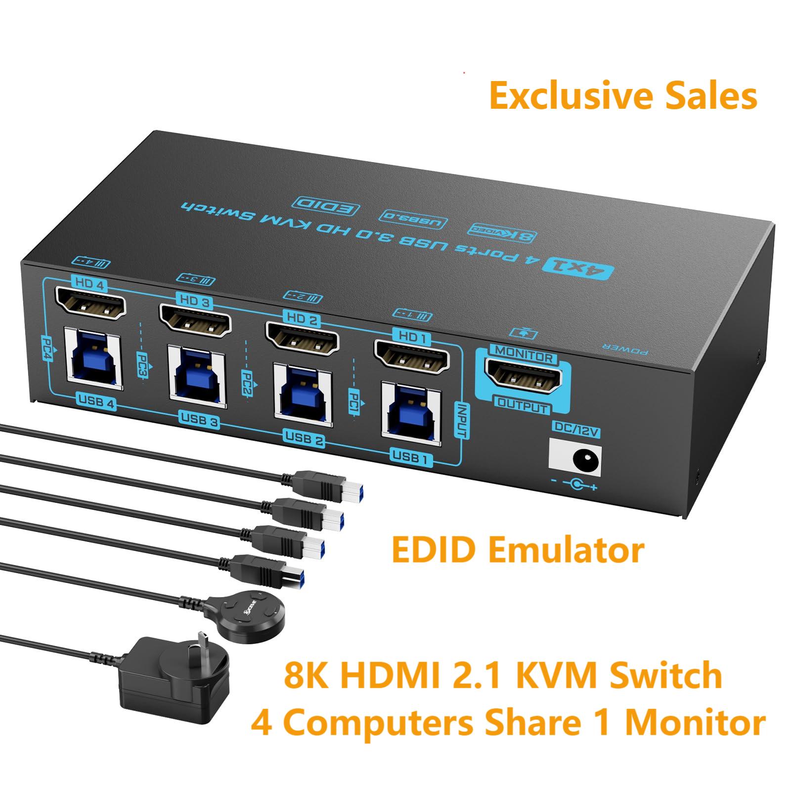 Pc Gaming Emulator - 8K HDMI 2.1 KVM Switch 4