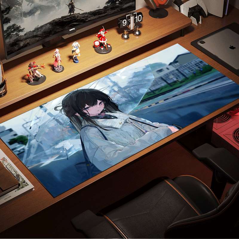 900x400mm Rainy City Anime Gir - огляд і ціна Pc Gaming Umbrella