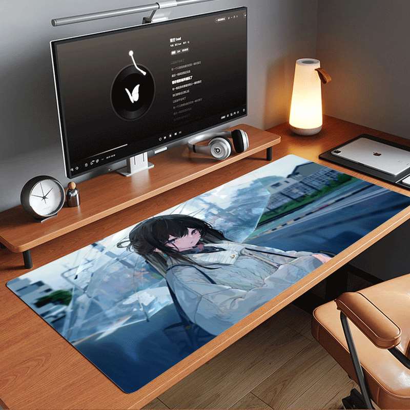 900x400mm Rainy City Anime Gir - огляд і ціна Pc Gaming Umbrella