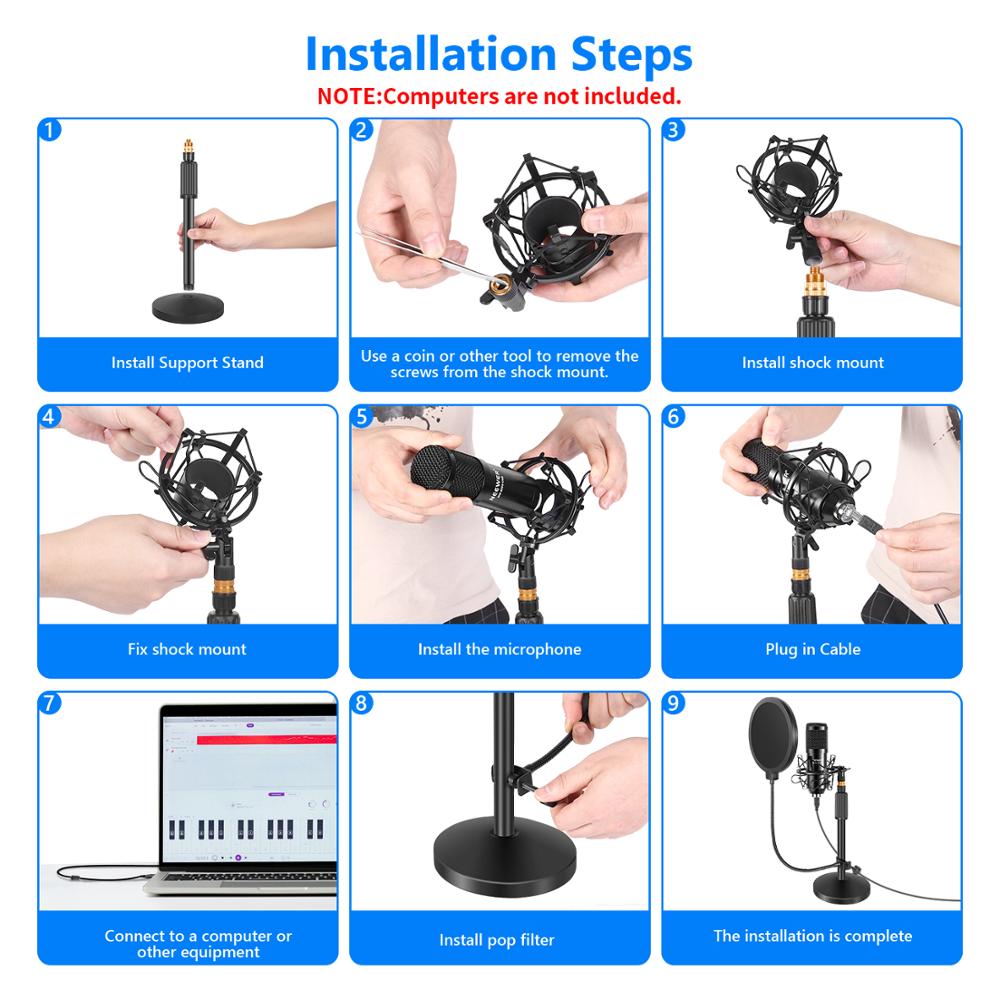 Neewer USB Microphone Kit-Plug - огляд і ціна Pc Gaming Youtubers