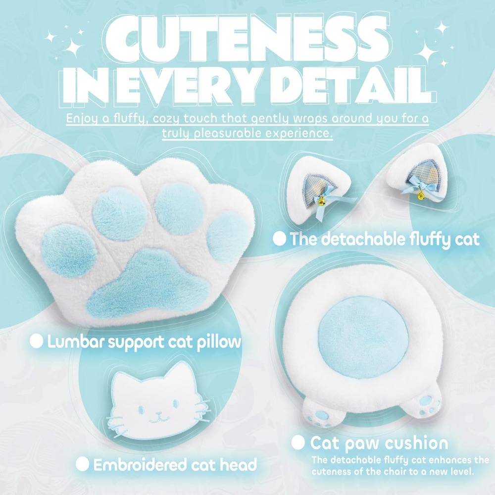 Cute Cat Ear Gaming Chair with - огляд і ціна Pc Gaming Umbrella