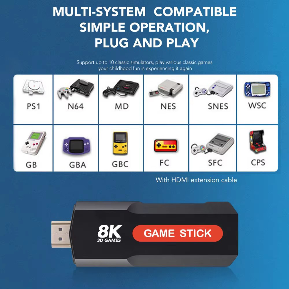 X2 Game Stick HD 4K 8K 3D Cons - огляд і ціна Pc Gaming Emulator