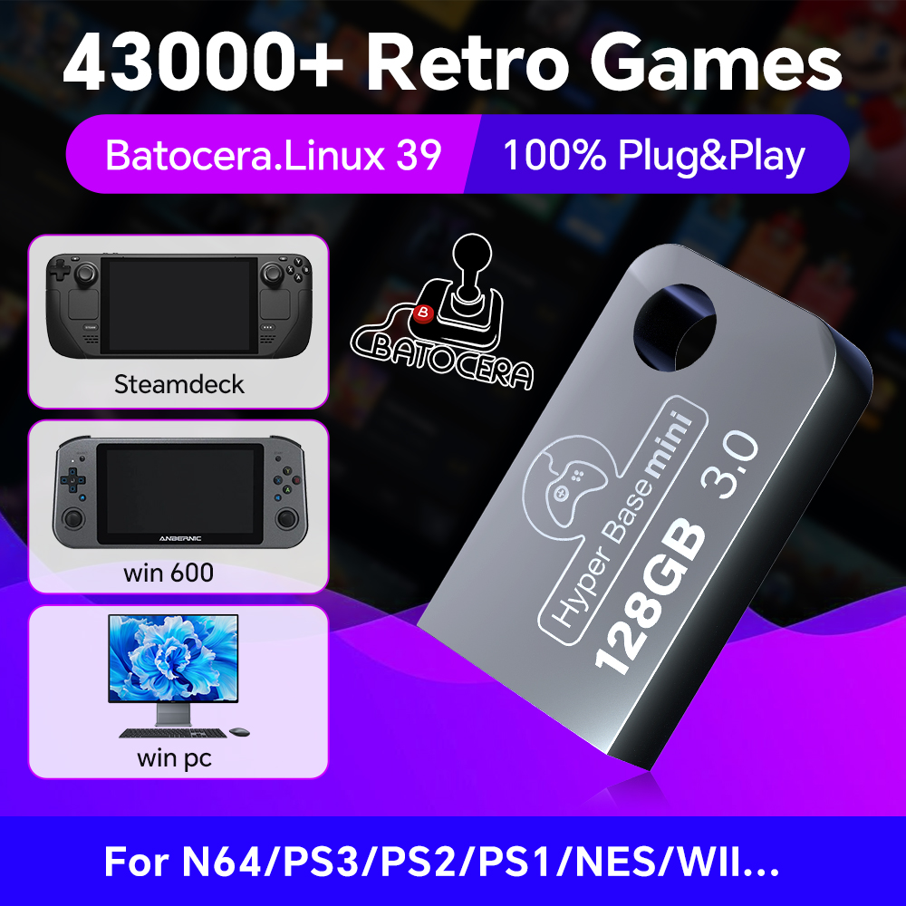 Batocera 128G USB Flash Drive  - огляд і ціна Pc Gaming Emulator
